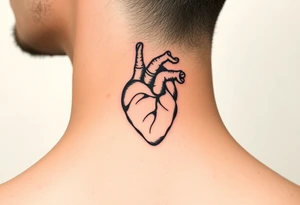 Thumbprint heart tattoo idea