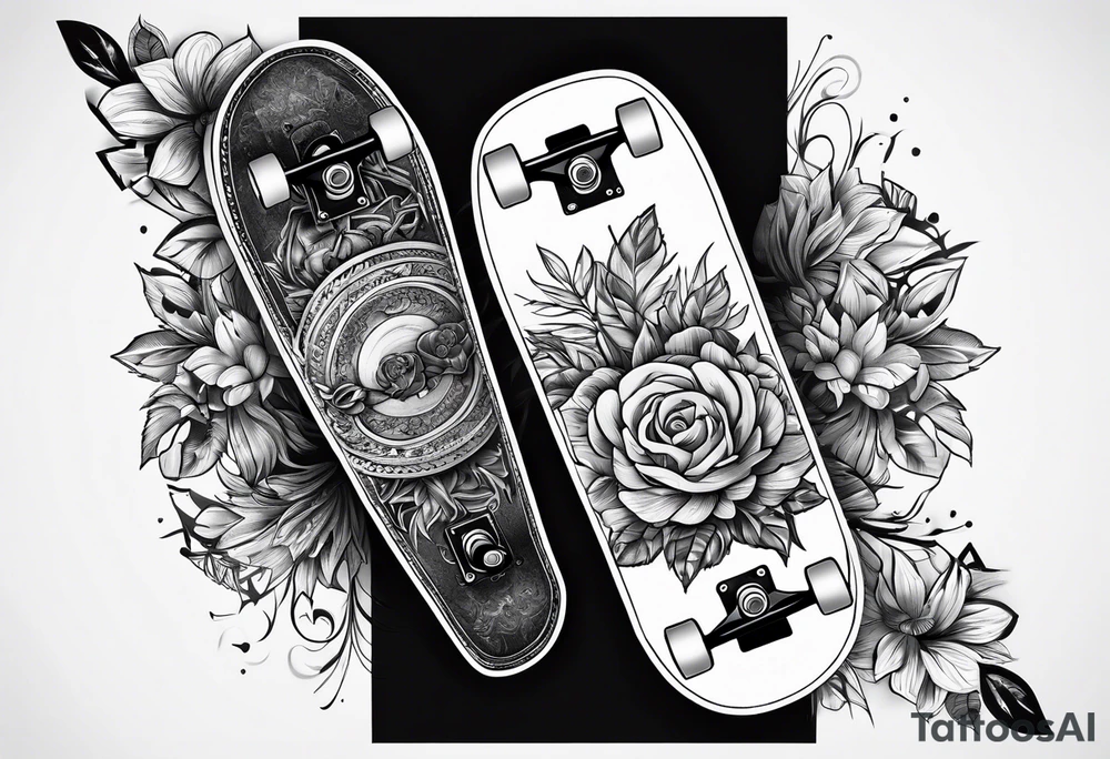 Skateboard tattoo idea