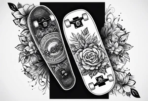 Skateboard tattoo idea