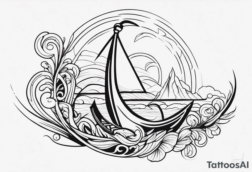 Polynesian hook tattoo tattoo idea