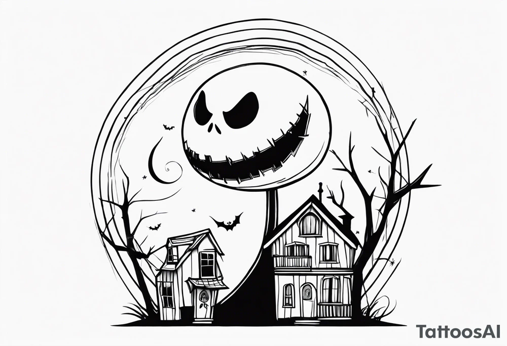 jack skellington's home tattoo idea