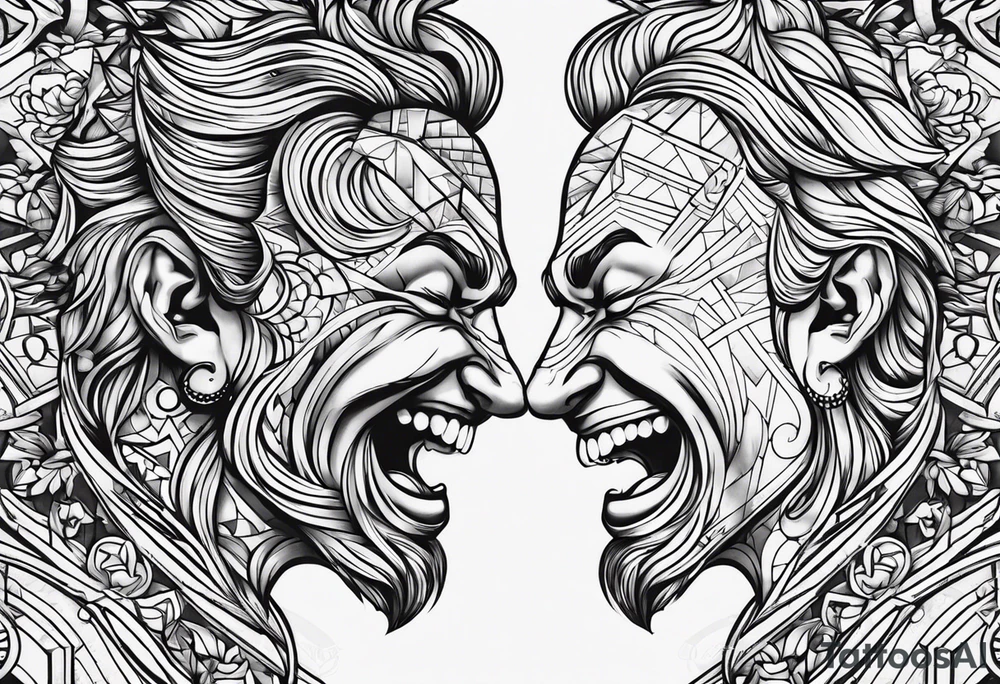 Laugh now cry later tattoo idea