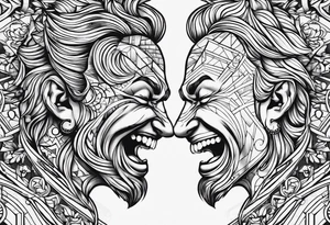 Laugh now cry later tattoo idea