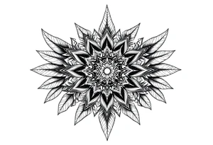 spiritual feathers ornamental mandala shaman tattoo idea