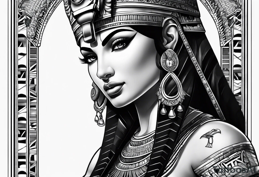Cleopatra knowledge tattoo idea