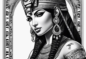 Cleopatra knowledge tattoo idea