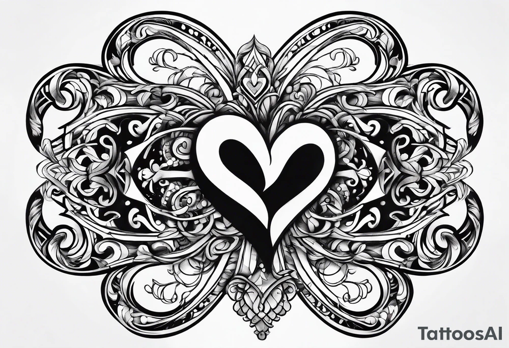 Infinity symbol with heart tattoo idea