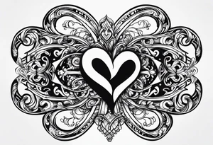 Infinity symbol with heart tattoo idea