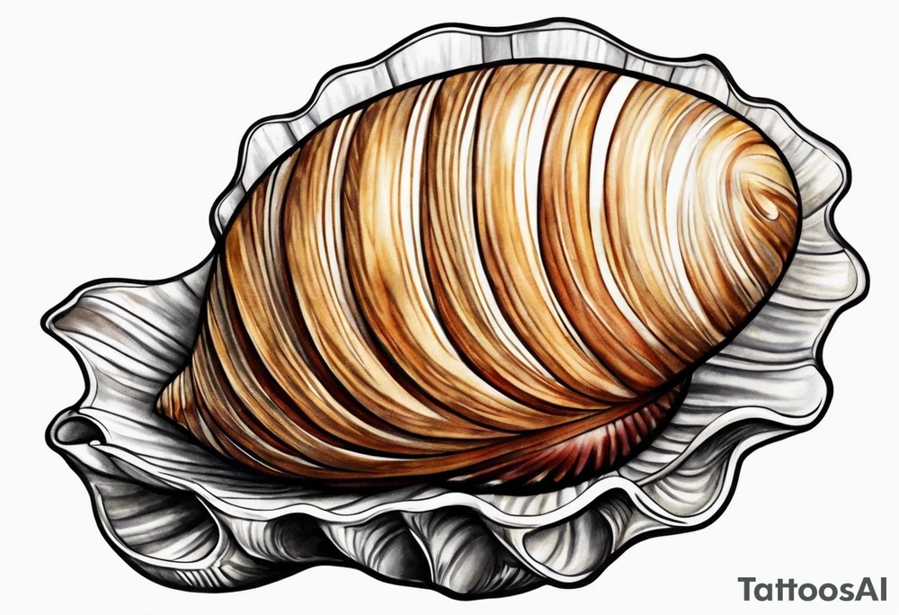 nutmeg seashell tattoo idea