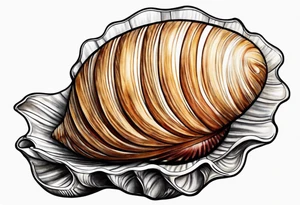 nutmeg seashell tattoo idea