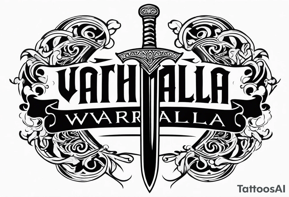 Valhalla  warrior soldier  Sword tattoo idea