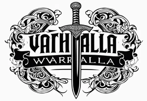 Valhalla  warrior soldier  Sword tattoo idea