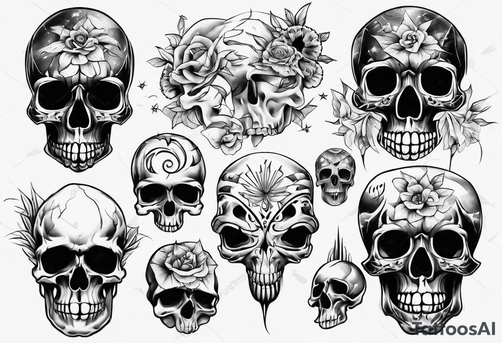 Skull tattoo idea