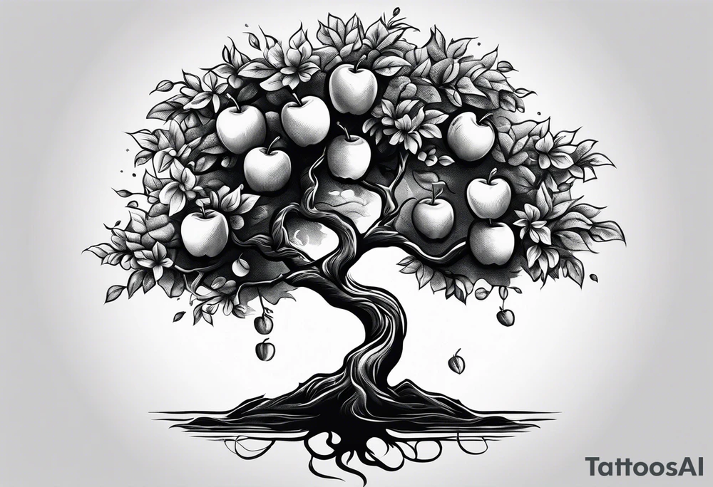 Apple tree tattoo idea