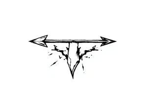 create an arrow that show down tattoo idea