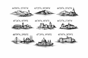 Iceland x3 (sindri, ibv, stjarnan)
Italy x2 (Verona, Sassuolo)
Spain (Logrono) 
Turkey x2 (Fenerbahce, Besiktas)
Hungary (Fradi)
France (Bordeaux) Something small that contains these countries or clubs no logos maybe coordinates tattoo idea