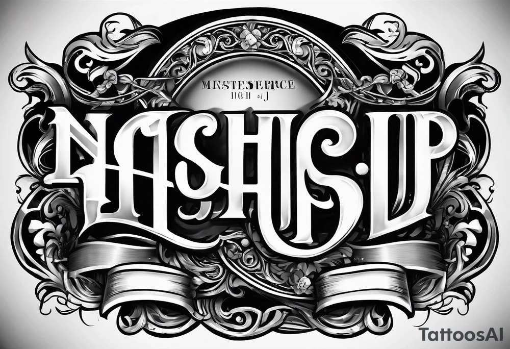logo with the last name Nichols and the letters B, O, L, H, E, D, J, and R tattoo idea