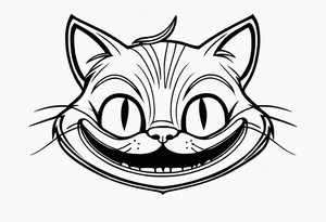 Mischievous Cheshire Cat tattoo idea