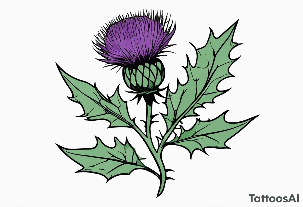 flower of Scotland thistle tattoo idea