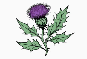 flower of Scotland thistle tattoo idea