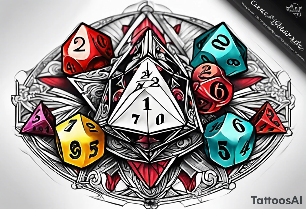 a twenty sided die tattoo idea
