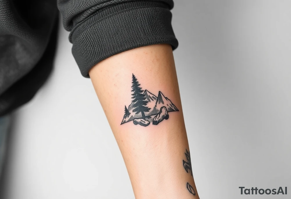 Outdoors theme tattoo idea