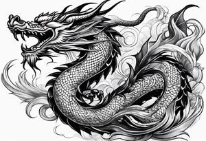 eastern dragon tatoo for woman tattoo idea