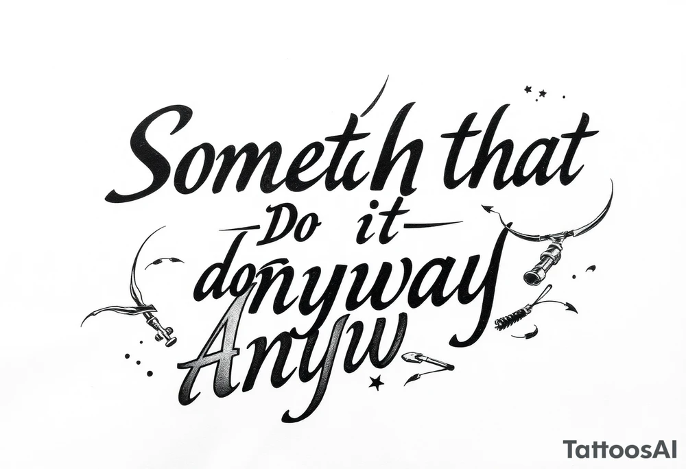 Something that says: do it anyway tattoo idea