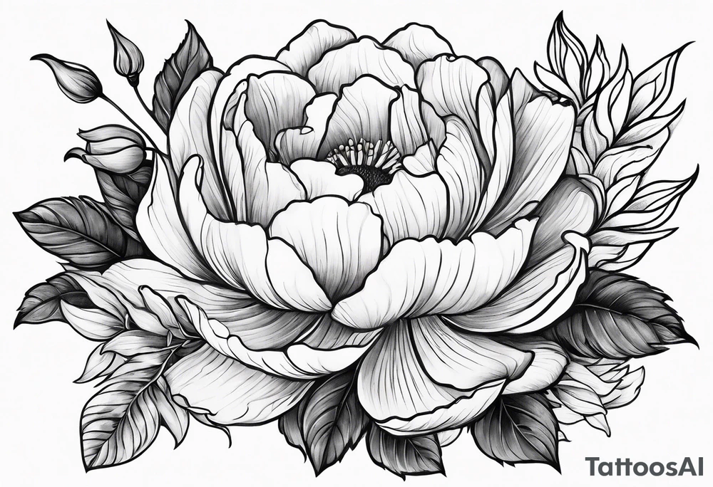 March, April June November December birth flowers tattoo idea
