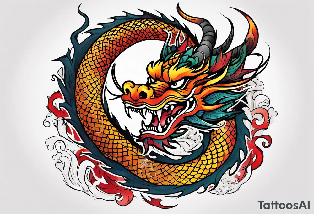 chinese dragon tattoo idea
