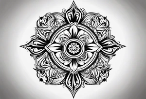 cross minimalista tattoo idea