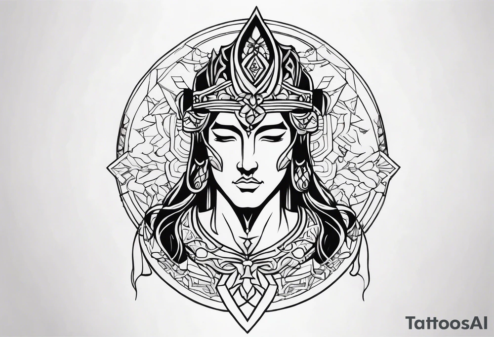 Half philosopher half warrior tattoo idea