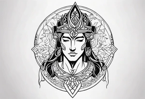 Half philosopher half warrior tattoo idea