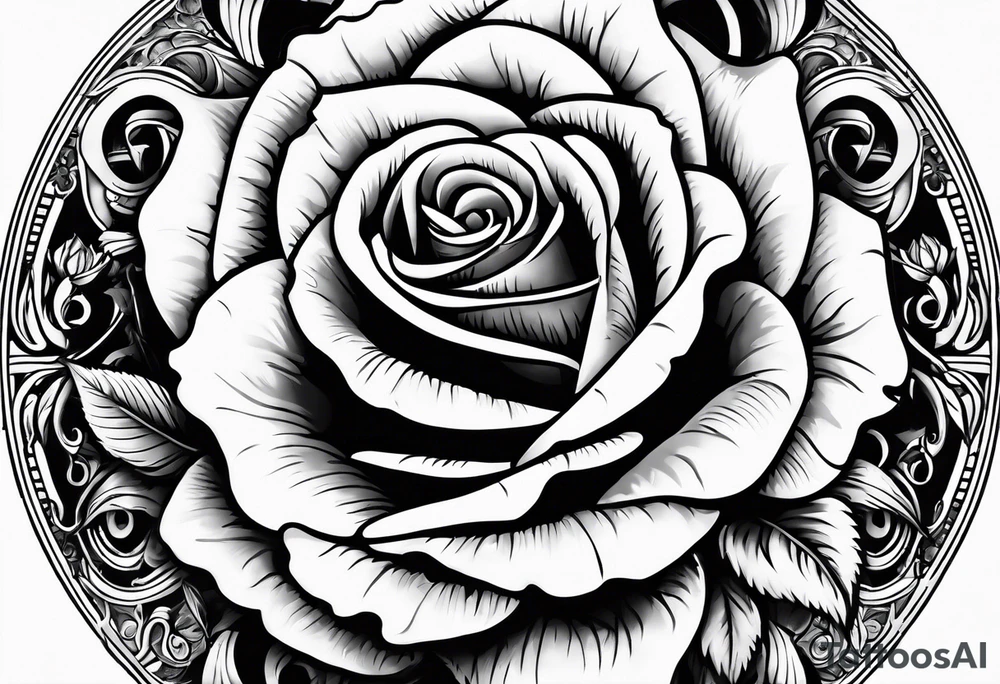 eine Taschenuhr mit einer Rose tattoo idea