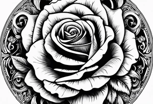 eine Taschenuhr mit einer Rose tattoo idea