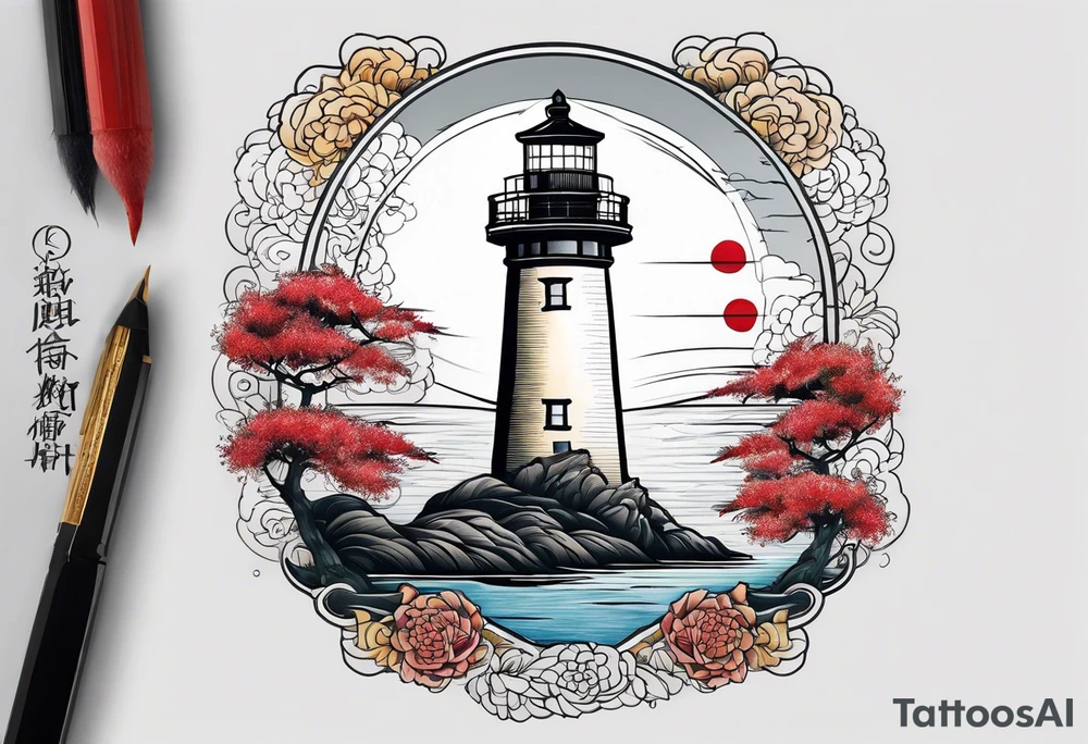 lighthouse tattoo idea