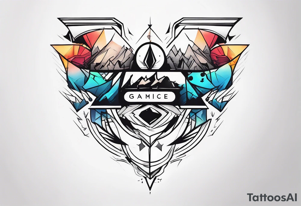 Gaming Vertical tattoo idea