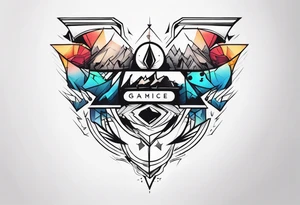 Gaming Vertical tattoo idea