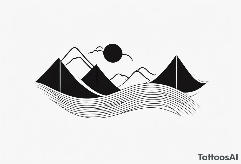 Wave arrow tattoo tattoo idea