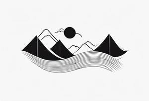 Wave arrow tattoo tattoo idea