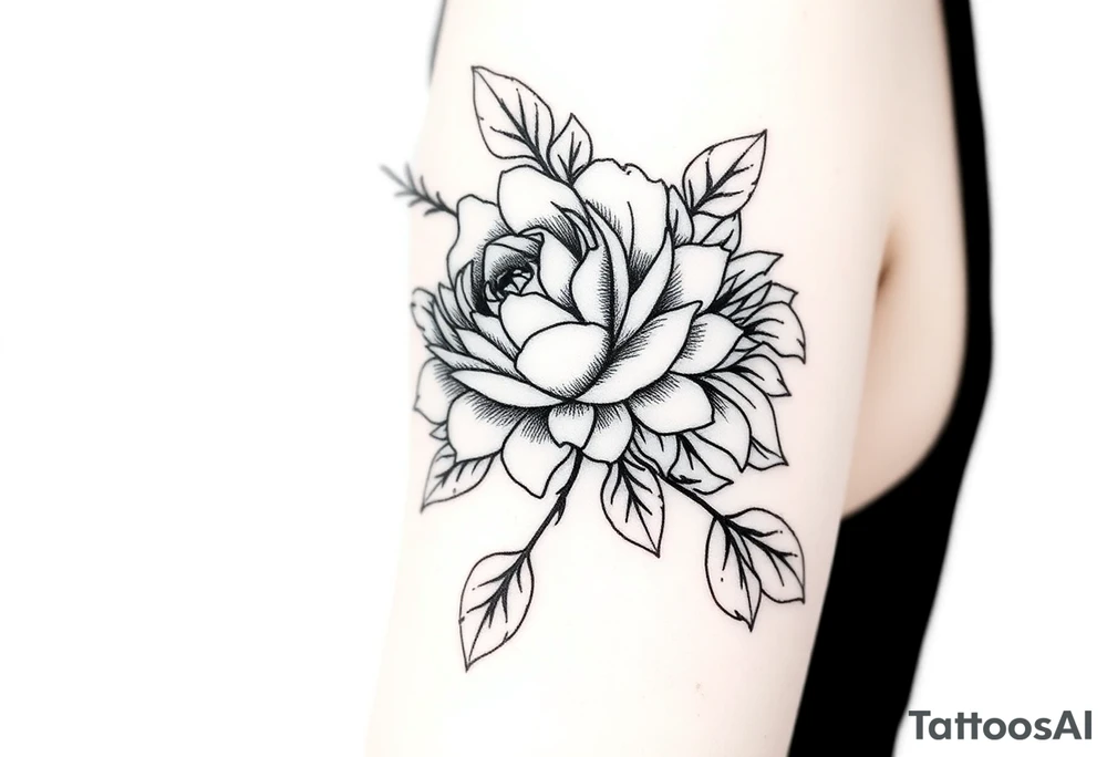 rose and chrysanthemum tattoo idea