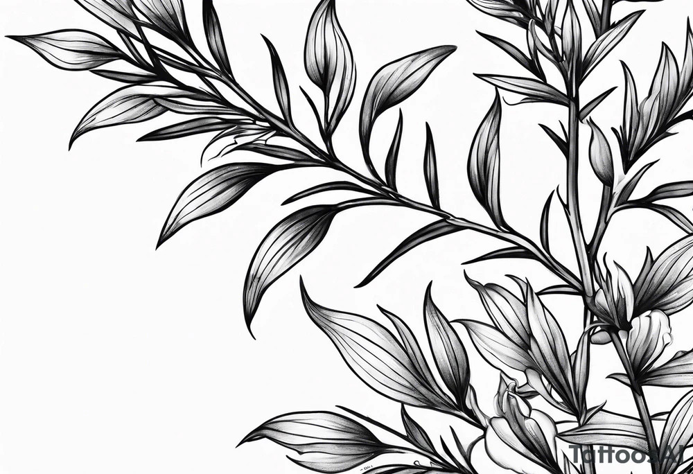 Fireweed single flower tattoo idea