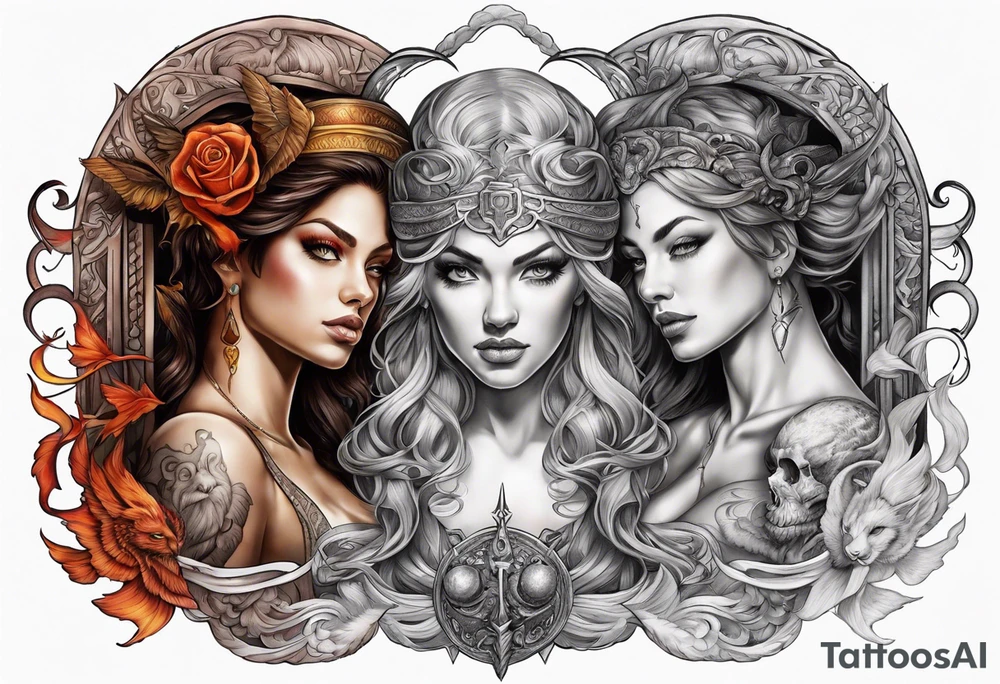 heaven and hell tattoo idea