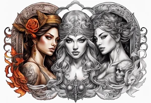 heaven and hell tattoo idea