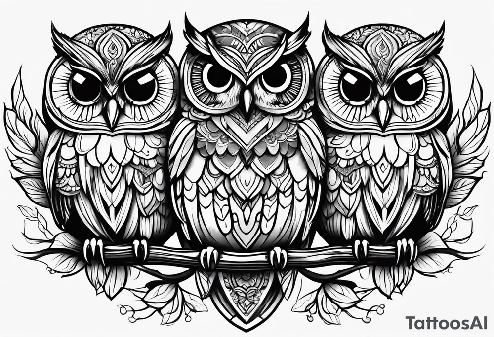 Cute Owls tattoo idea