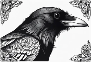 a black raven tattoo idea