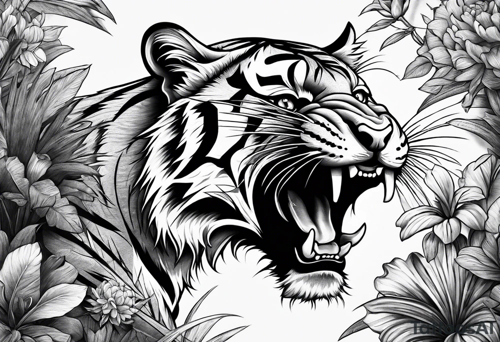 Ratte auf Tiger tattoo idea