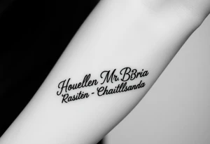 I need a tattoo that is only kid's names in it. Connor, Charley, Michael, Bria, katheryn, Cassandra tattoo idea