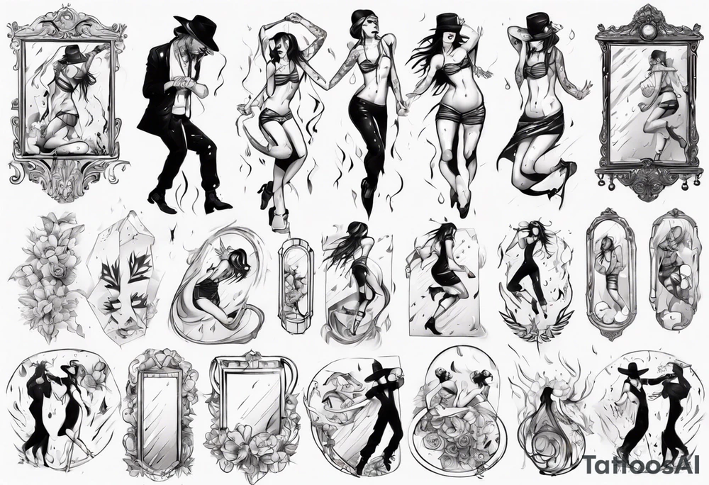 Mirror dancing in the rain tattoo idea