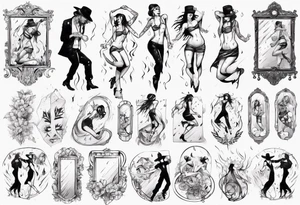 Mirror dancing in the rain tattoo idea
